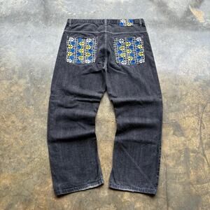 Crazy Vintage Baggy Wild Embroidered‎ Y2K Jeans